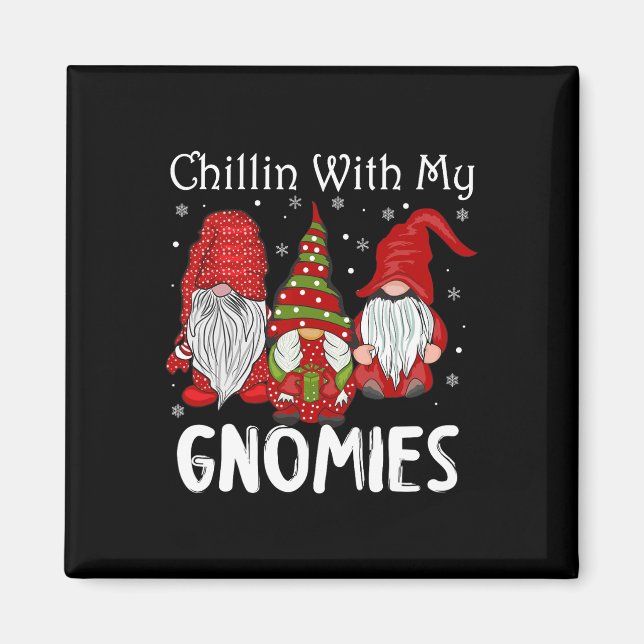 Imán Chillin Con Mis Navidades De Gnomies Pamajas Famil (Frente)
