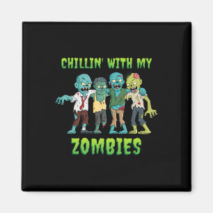 Imán Chillin Con Mis Zombies Halloween Niños Diversión