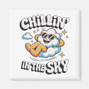 Imán Chillin' en el refrigerador de Sky Cloud Design