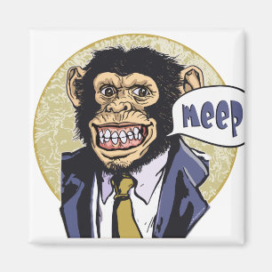 Imán Chimpancé divertido Meep que va por los estudios