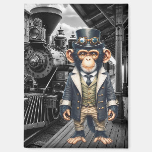 Imán Chimpancé Viajero Mundial Victoriano Steampunk