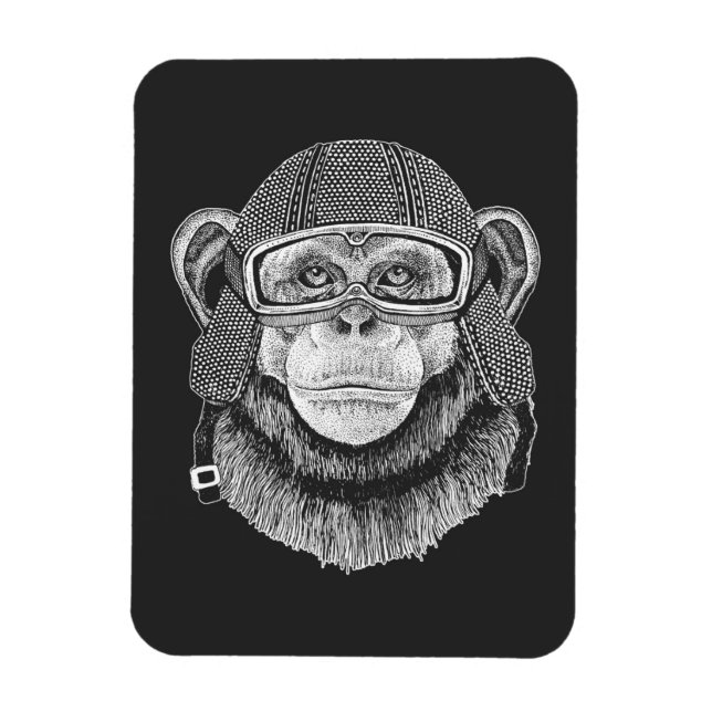 Imán Chimpanzee Motorcycle Rider (Vertical)