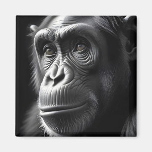 Imán Chimpanzee Wildlife Majestic Nature Life Poster