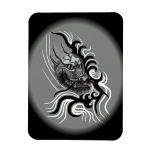 Imán China-Dragón al estilo del tatuaje