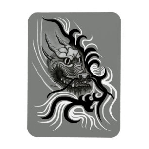 Imán China-Dragón al estilo del tatuaje