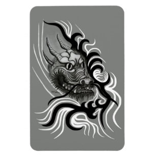 Imán China-Dragón al estilo del tatuaje