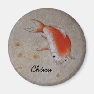 Imán China, Koi Fish - Arte Antiguo II (Magnet)