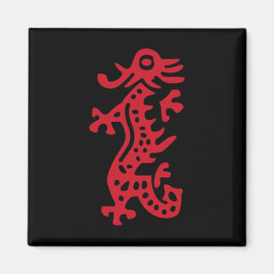 Imán China Mah Jong Red Dragon Tile Mahjong Costume
