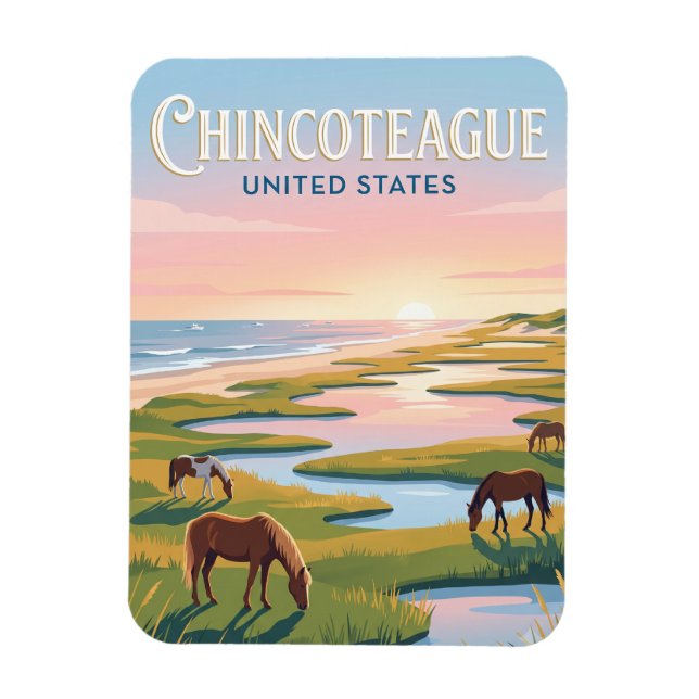 Imán Chincoteague Virginia (Vertical)
