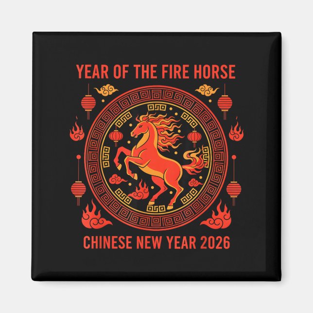 Imán Chinese New Year 2026 Year Of The Fire Horse  (Frente)