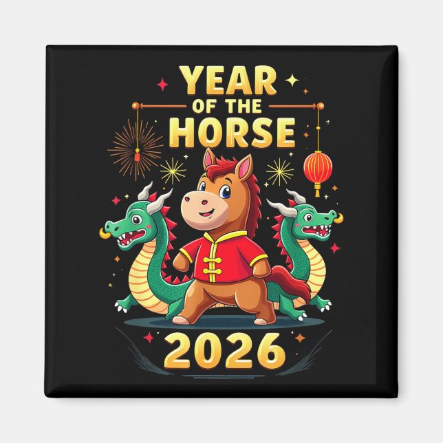 Imán Chinese New Year 2026 Year Of The Horse  (Frente)