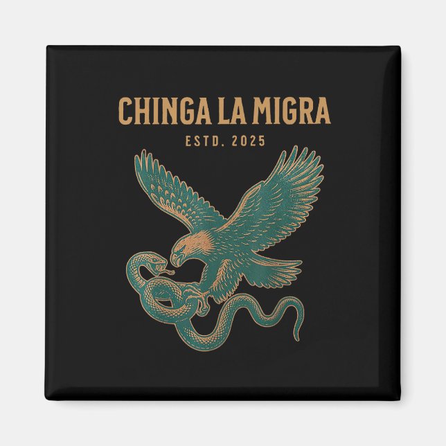 Imán Chinga La Migra Pro Inmigración Fascismo Derechos  (Frente)