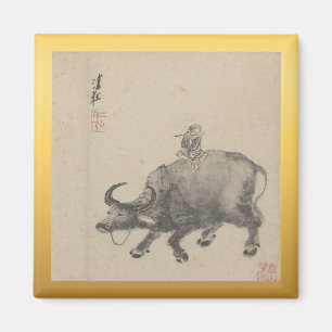 Imán Chino de Año Nuevo Pintando Zodiac Cumpleaños Sq