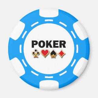 IMÁN CHIP DE POKER AZUL Y BLANCO