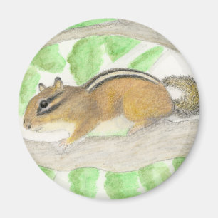 Imán Chipmunk en el árbol de Apple