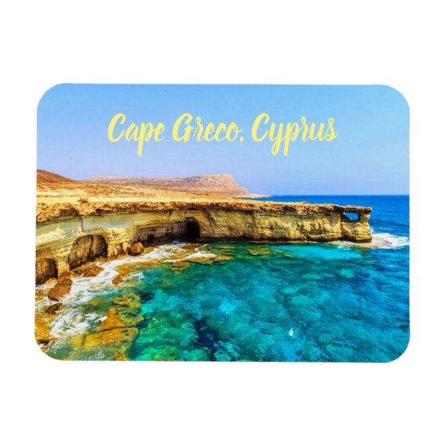 Imán Chipre greco del Cabo estilizado (Horizontal)
