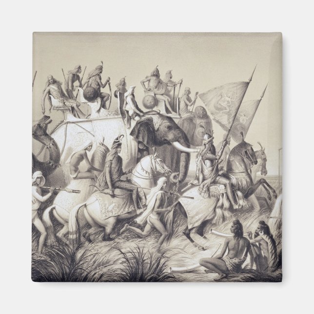 Imán Chir Singh, Maharajá de los sijs con el Rey de (Frente)