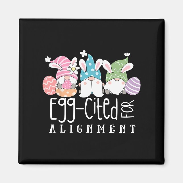 Imán Chiropractor De Gnomes De Pascua Citado Para Alig (Frente)