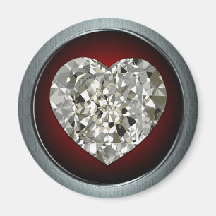 Imán chispeante del corazón del diamante