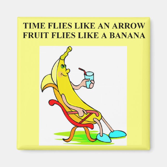 Imán CHISTE alimenticio de BANANA (Frente)