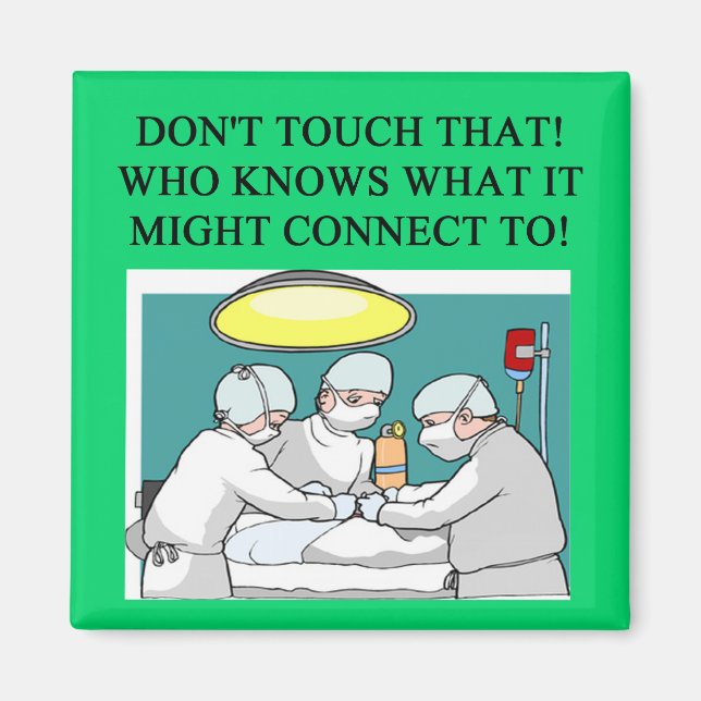 Imán chiste cirujano médico médica (Frente)