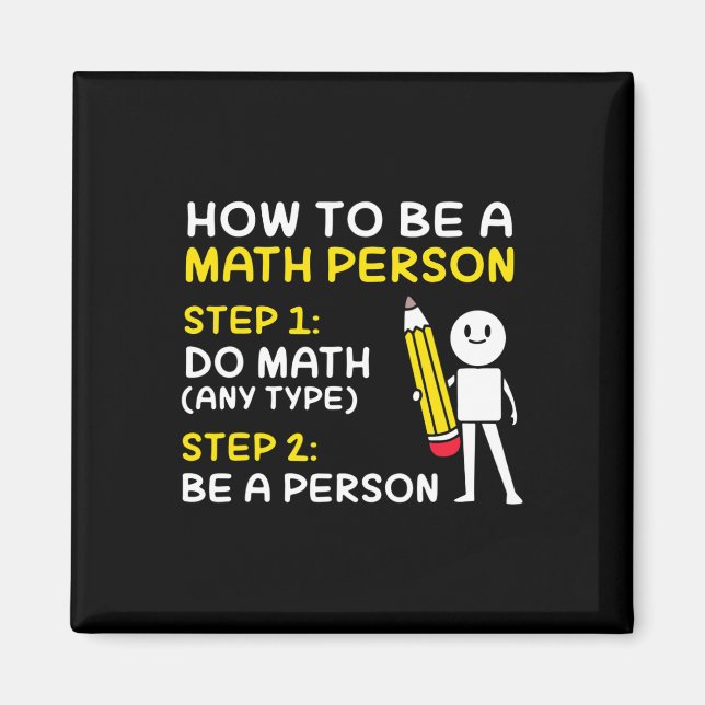 Imán Chiste Cómo Ser Una Persona Matemática Feliz 100 D (Frente)