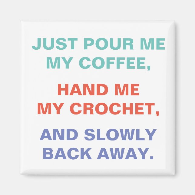 Imán Chiste Crochet y Café (Frente)