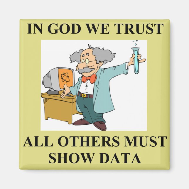 Imán chiste de ciencia divertida (Frente)