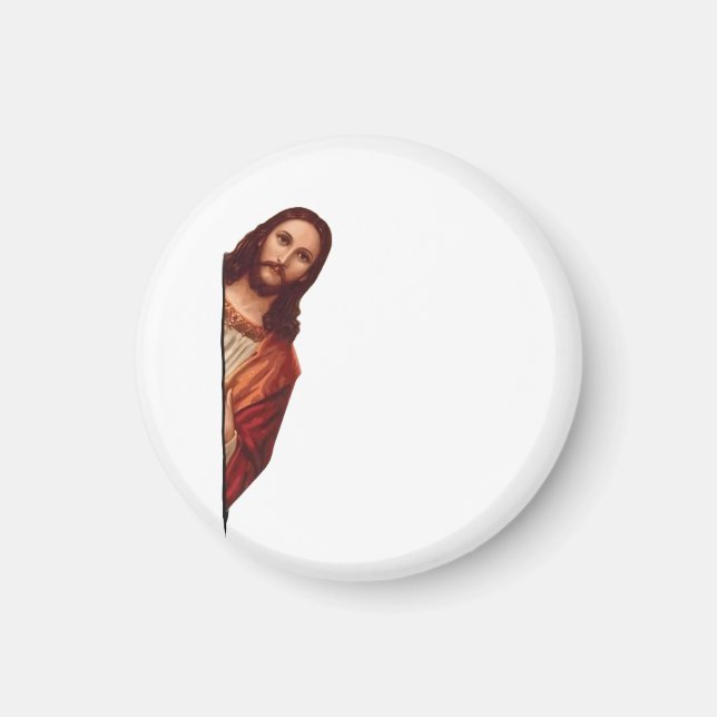 Imán Chiste de Jesús Meme Divertido, Lo Vi Jesús  (Frente)