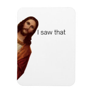 Imán Chiste de Jesús Meme Divertido, Vi Eso de Jesús 