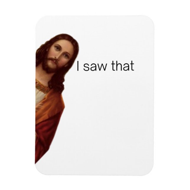 Imán Chiste de Jesús Meme Divertido, Vi Eso de Jesús  (Vertical)