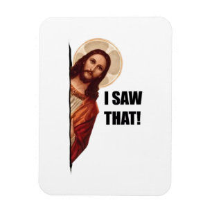 Imán Chiste de Jesús Meme Divertido, Vi Eso de Jesús 