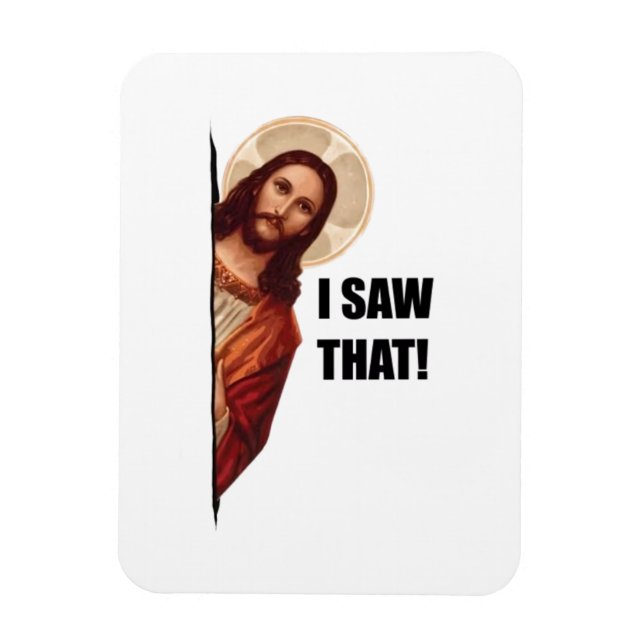 Imán Chiste de Jesús Meme Divertido, Vi Eso de Jesús  (Vertical)