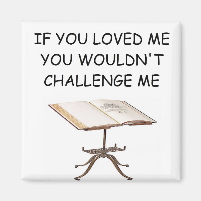 Imán chiste de juego de palabras (Frente)