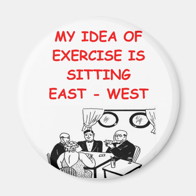 Imán CHISTE de jugador BRIDGE (Frente)