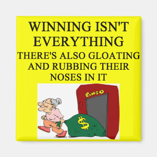 Imán chiste de jugador de bingo