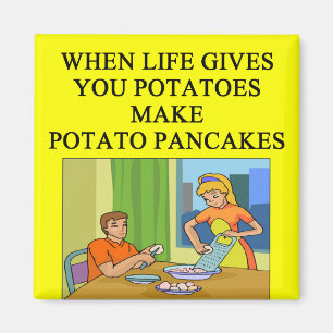 Imán chiste de la crepe de patata de los latkes
