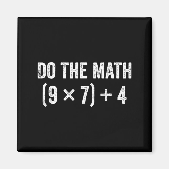 Imán Chiste de Matemáticas 67 Meme (Frente)