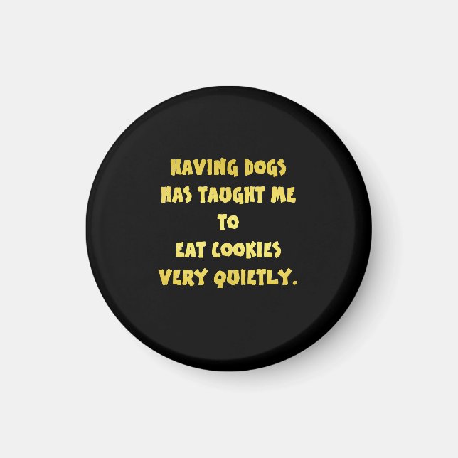 Imán Chiste de perros y cookies divertidos (Frente)