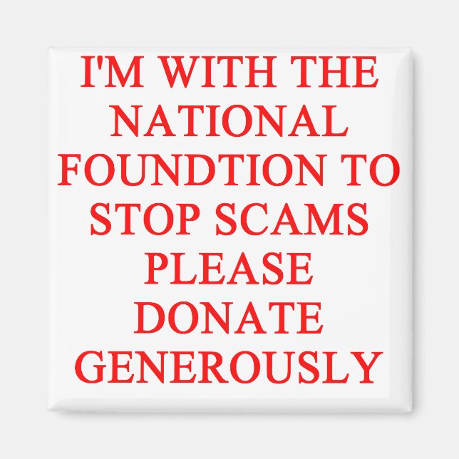 Imán Chiste de SCAMS y crooks (Frente)