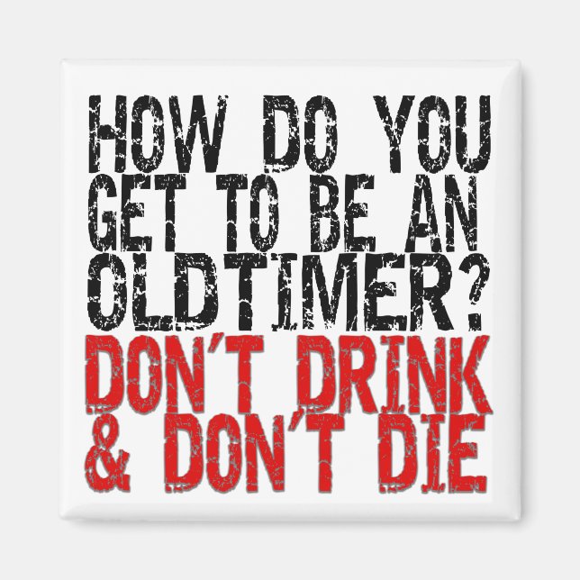 Imán Chiste de tiempo antiguo de recuperación (Frente)