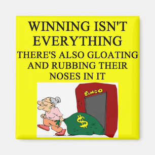 Imán chiste del jugador del bingo