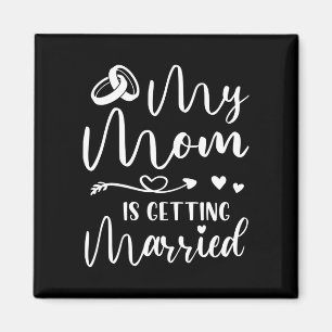 Imán Chiste divertido de boda de hombres la mamá se cas