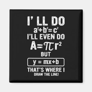 Imán Chiste divertido de profesor de matemáticas hombre