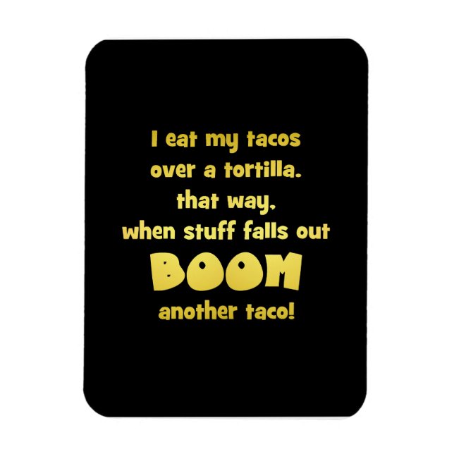 Imán Chiste divertido de tortilla Boom (Vertical)