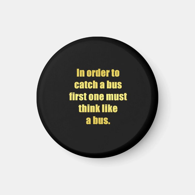 Imán Chiste divertido para pillar un autobús (Frente)