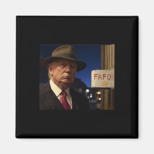 Imán Chistoso Donald Trump Fafo Algodón Negro Clic Fit