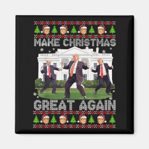 Imán Chistoso Trump Haz Navidad Grande Otra Vez Suéter 