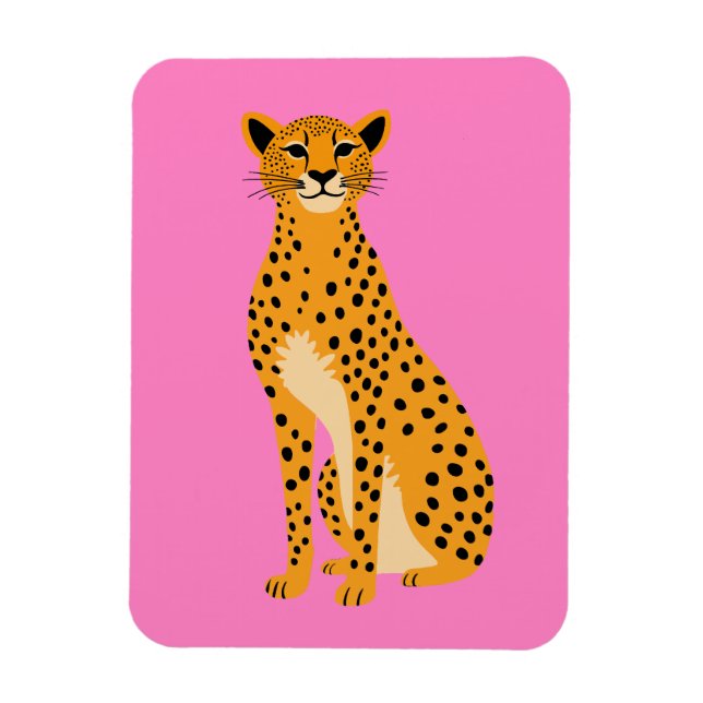 Imán Chita minimalista sobre rosa (Vertical)