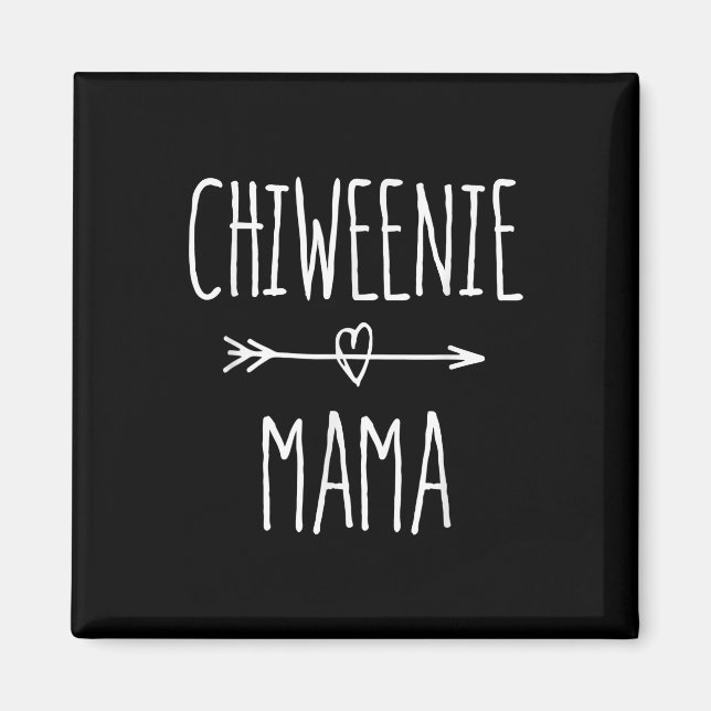 Imán chiweenie mama chihuahua regalo de mamá (Frente)